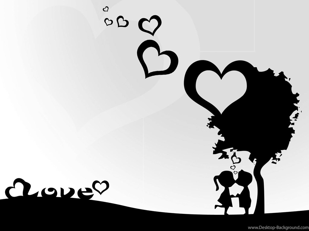 Love Black And White Sweet & Cute Love Wallpaper - Love Wallpaper For Laptop , HD Wallpaper & Backgrounds