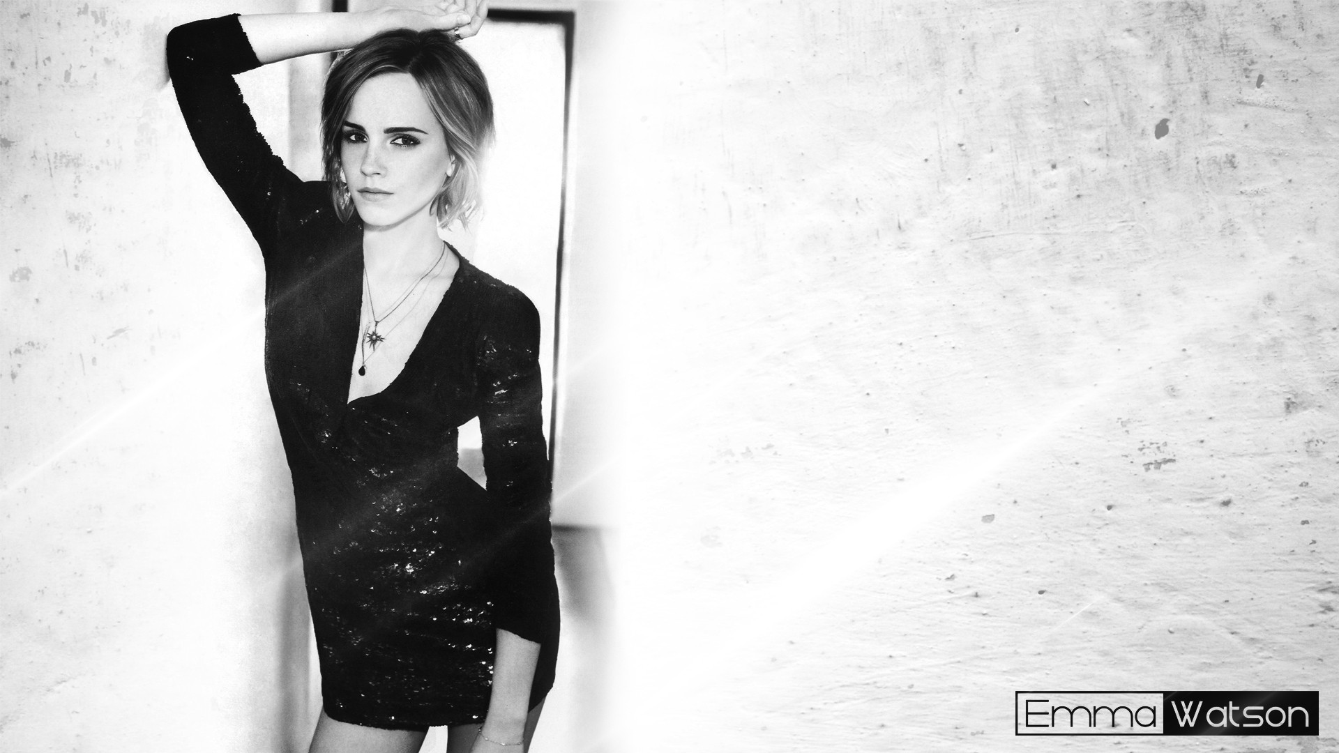 Emma Watson Black And White Wallpapers Full Hd - Emma Watson Sexy Black And White , HD Wallpaper & Backgrounds