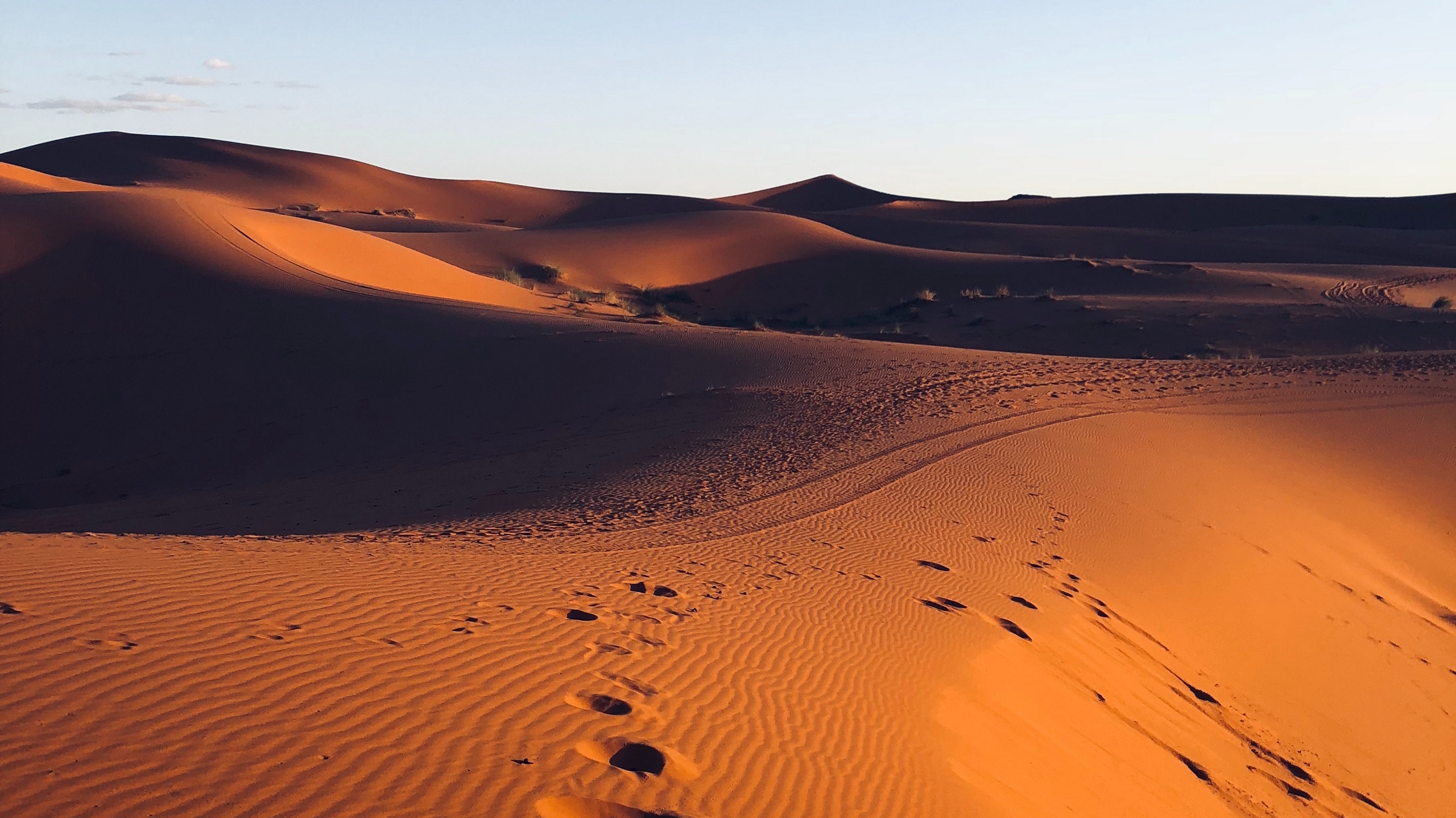 Wallpaper Desert, Sand, Footprint, Morocco - Desert Background 1920 X 1080 , HD Wallpaper & Backgrounds