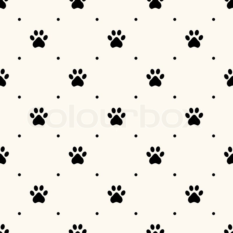 Stock Vector Of 'seamless Animal Pattern Of Paw Footprint - Chase Paw Patrol Birthday , HD Wallpaper & Backgrounds