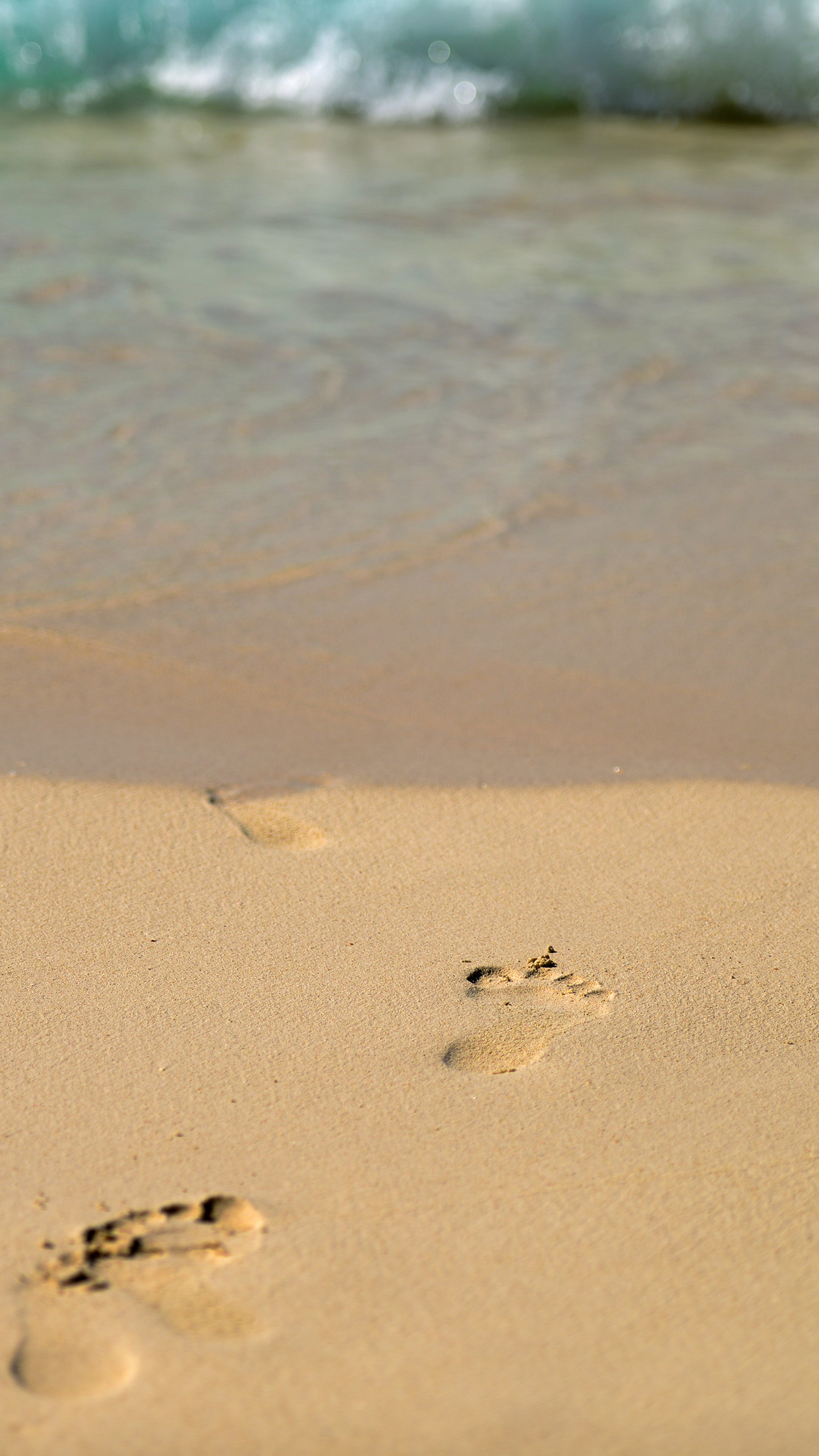 Iphone 6 Plus - Footprint On Sea Beach , HD Wallpaper & Backgrounds