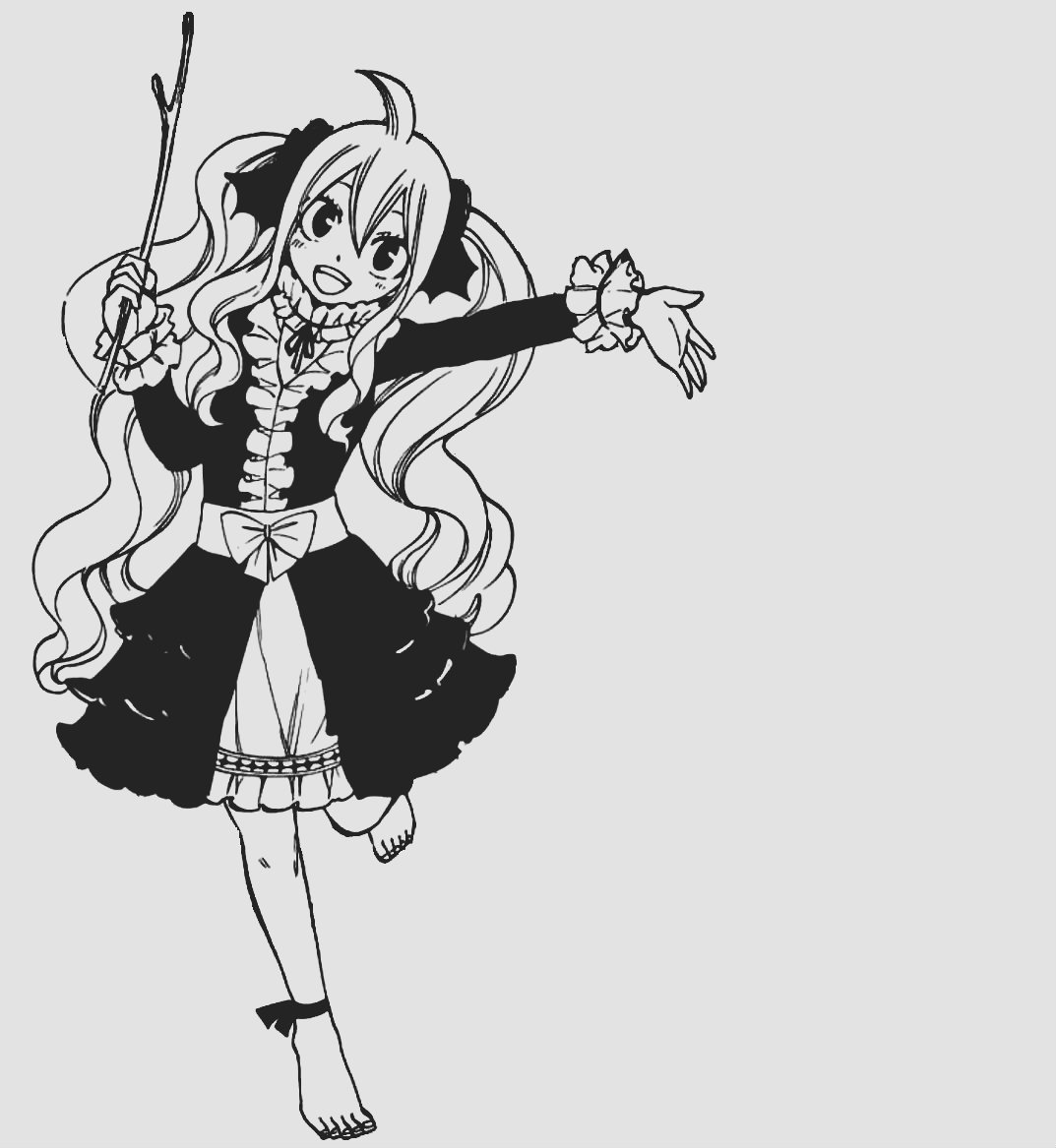 B&w, Fairy Tail, Girl, Manga, Manga Cap, Monochrome, - Fairy Tail Zero Mavis Vermillion , HD Wallpaper & Backgrounds