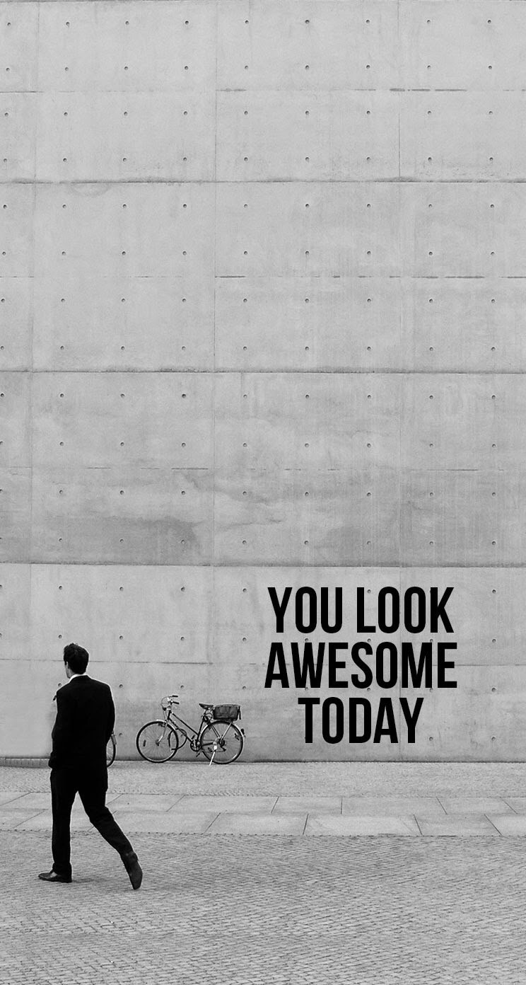 You Look Awesome Today Iphone 6 Plus - White Hd Wallpaper For Iphone 7 Plus , HD Wallpaper & Backgrounds