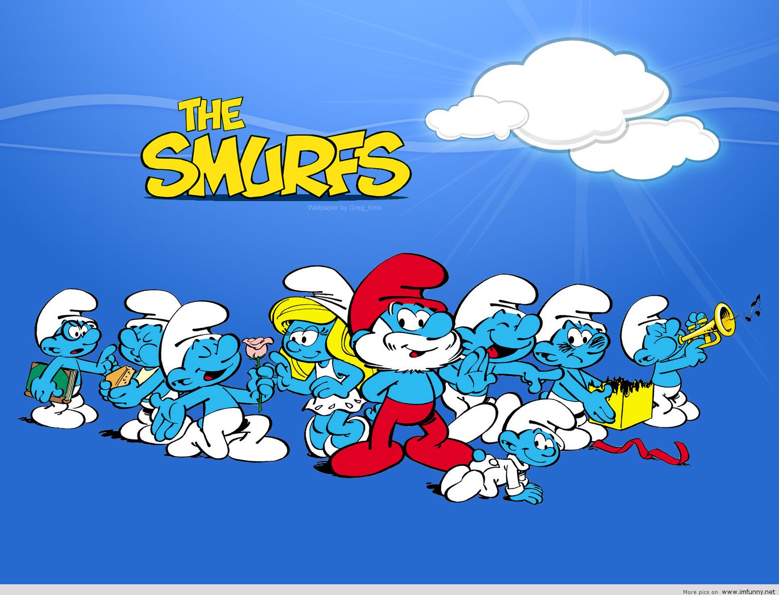 Funny Wallpaper With The Smurfs - Smurfs Desenho , HD Wallpaper & Backgrounds