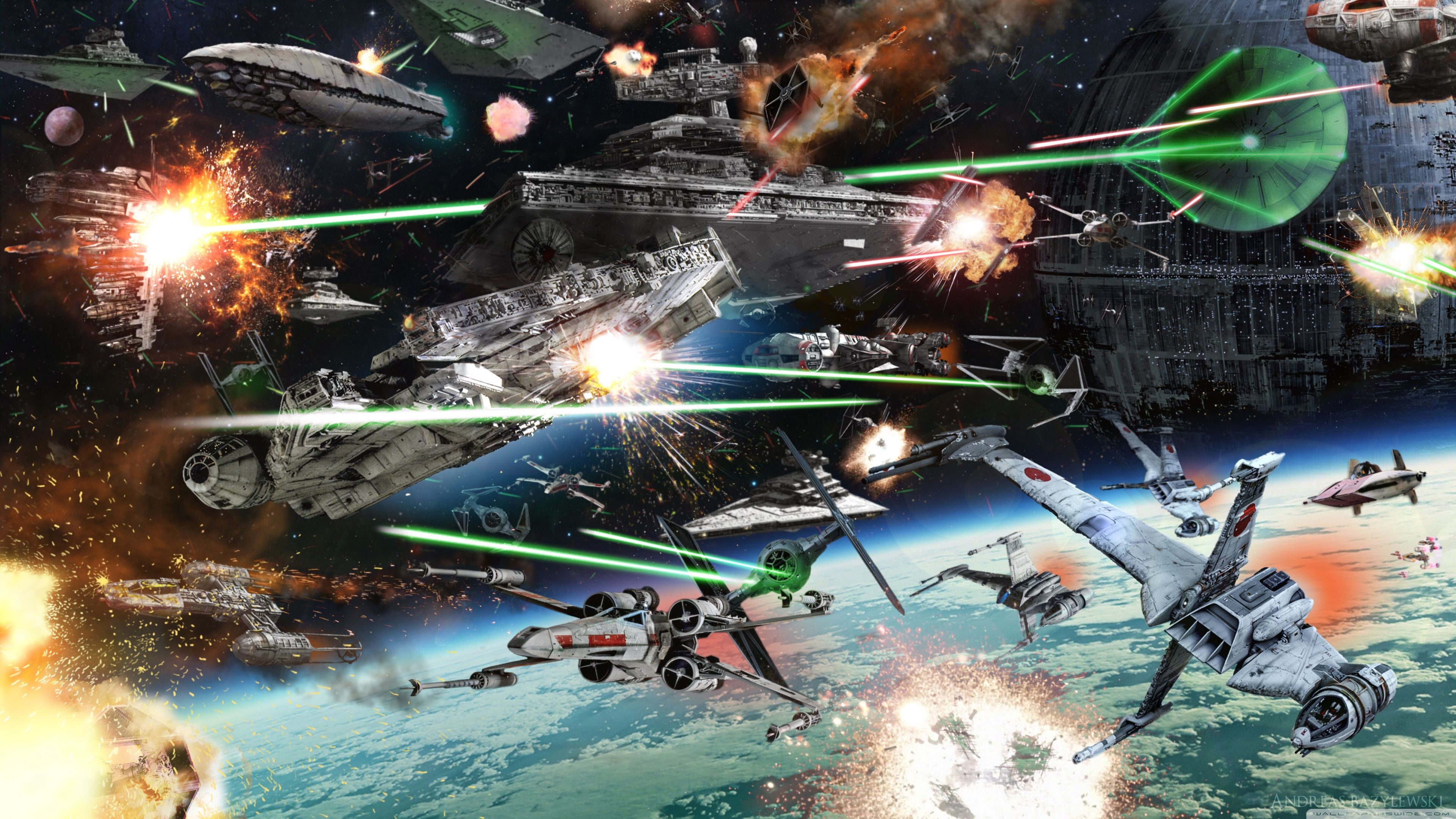 Clone Wars Star Wars Space Battle Wallpaper