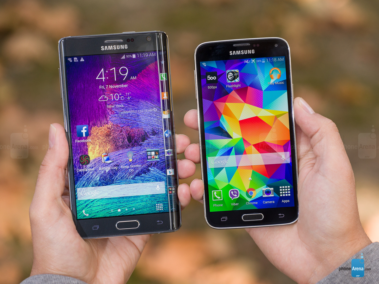 Samsung Galaxy Note Edge Vs Samsung Galaxy S5 - Samsung Galaxy S 5 Edge , HD Wallpaper & Backgrounds