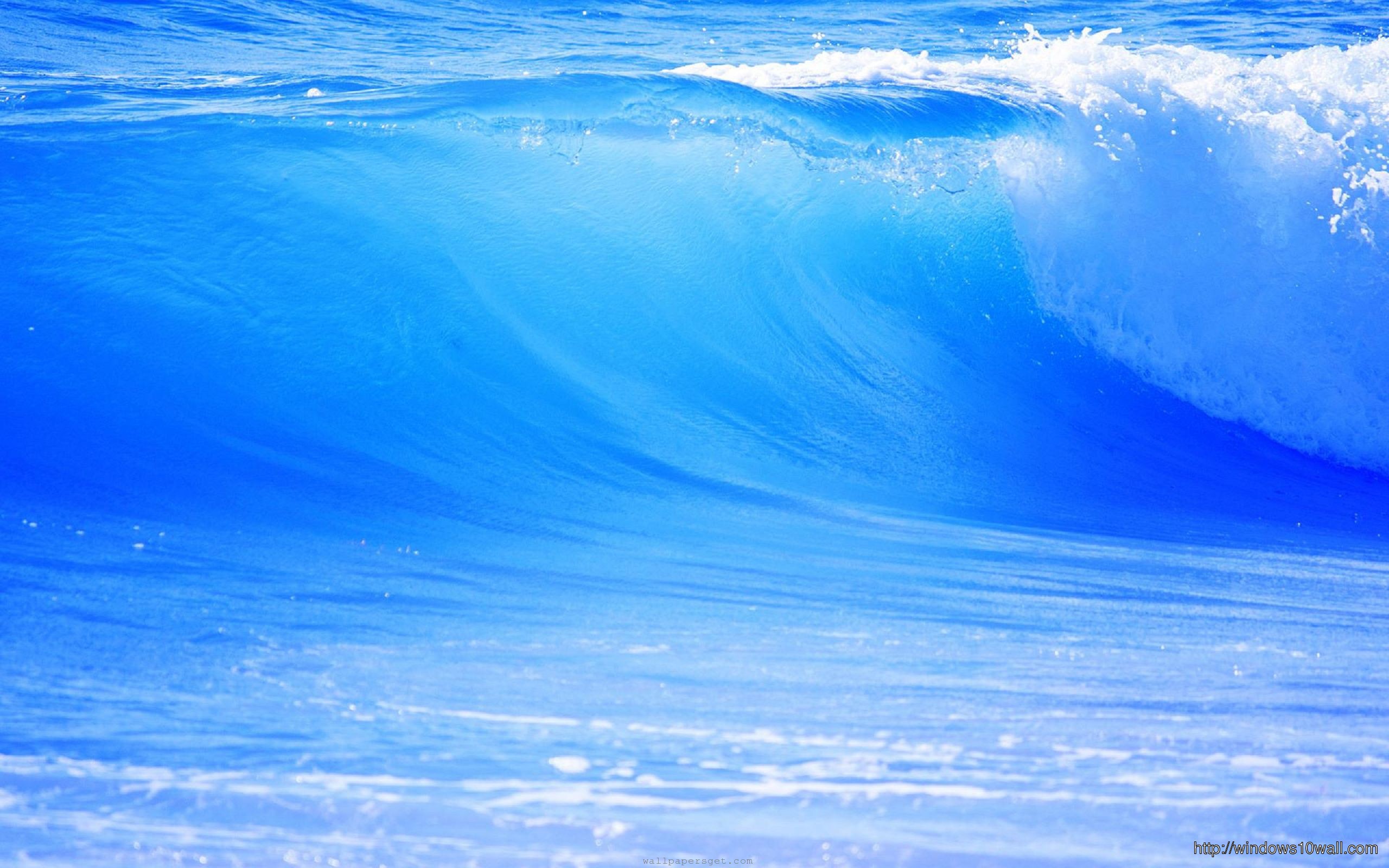 Ocean Scenery Wallpaper Blue Wave Ocean Nature Beautiful - Ocean Blue , HD Wallpaper & Backgrounds