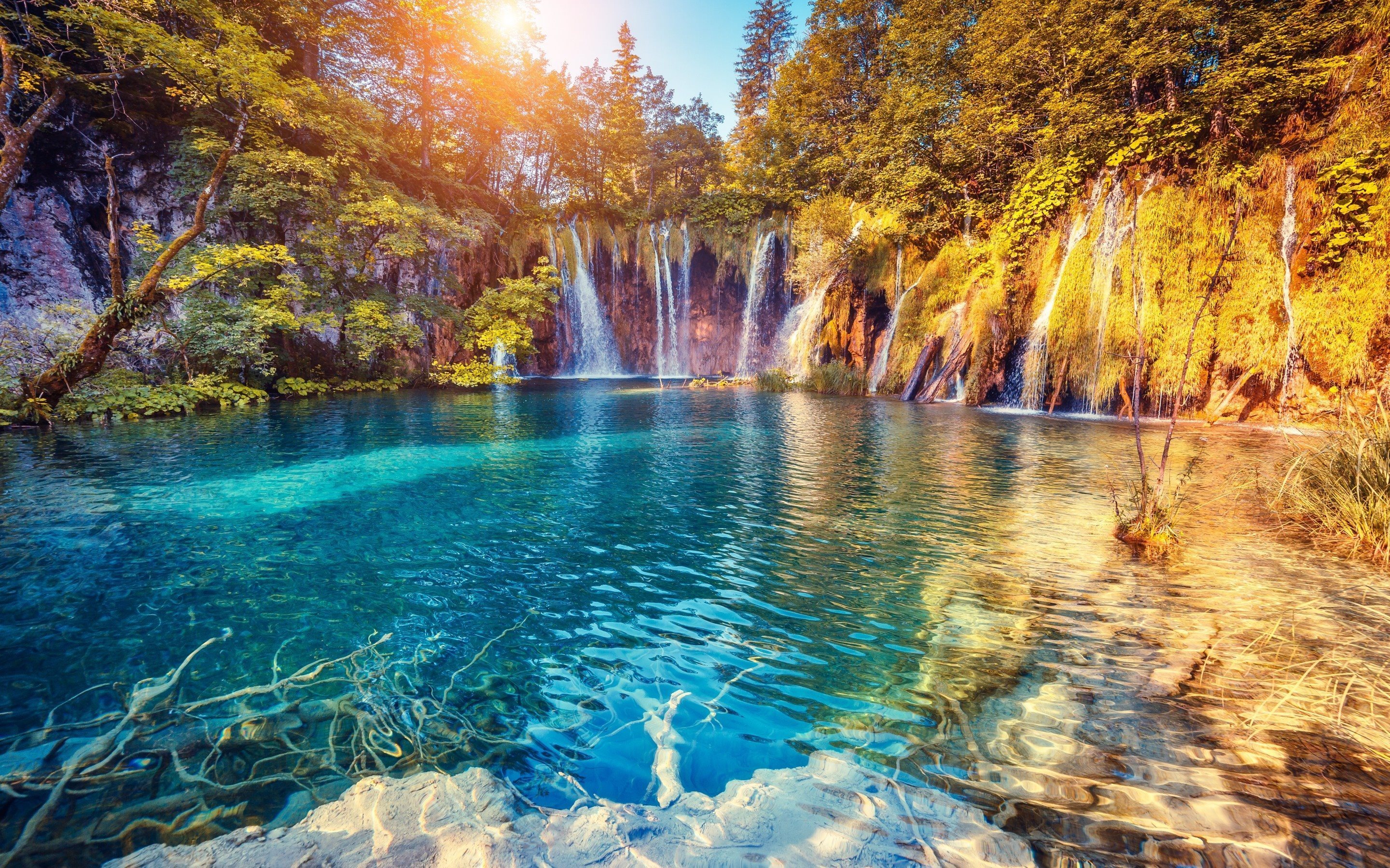Waterfalls, Summer, Sunset, Croatia - Croatia Summer Holiday , HD Wallpaper & Backgrounds