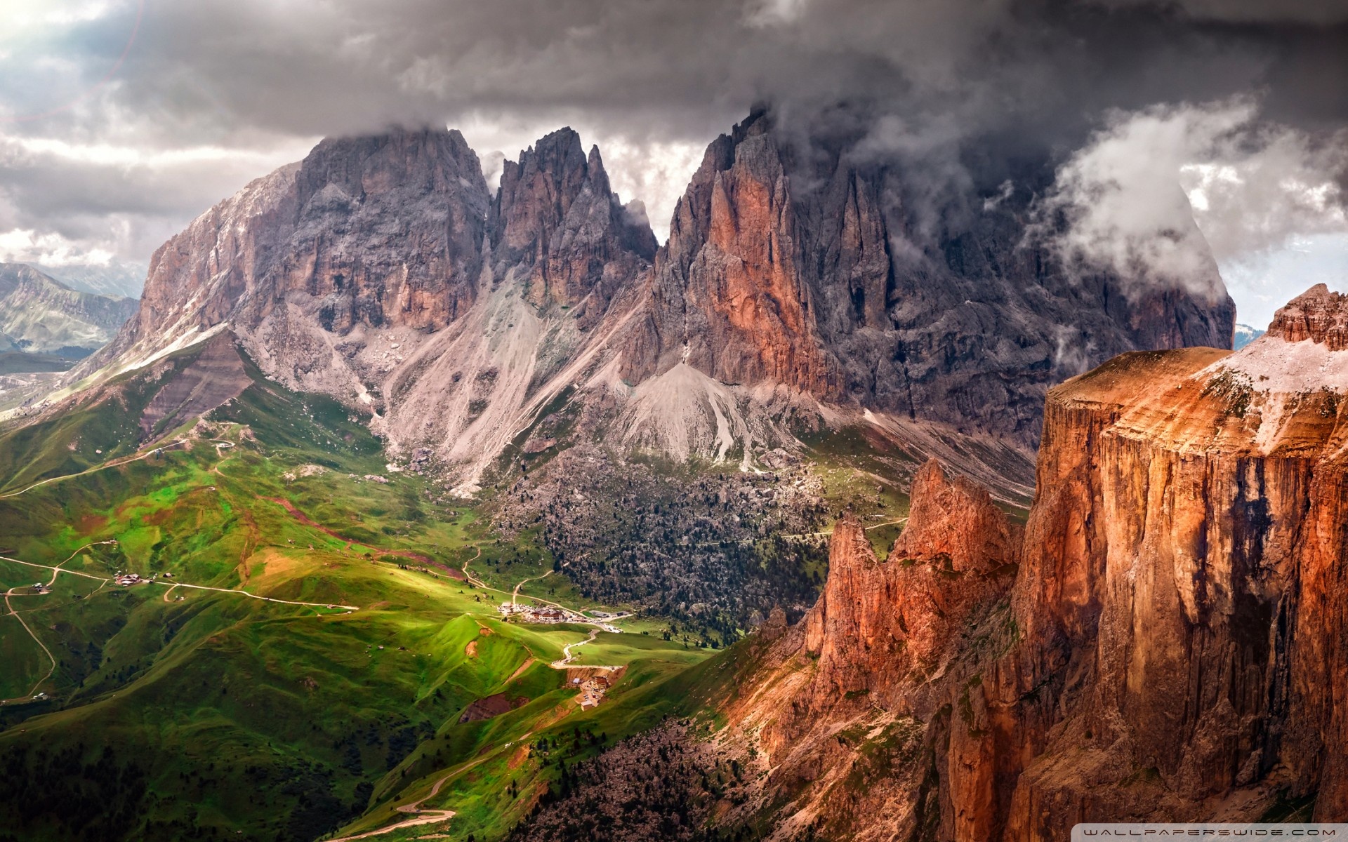Dolomites Wallpaper - Sassolungo , HD Wallpaper & Backgrounds