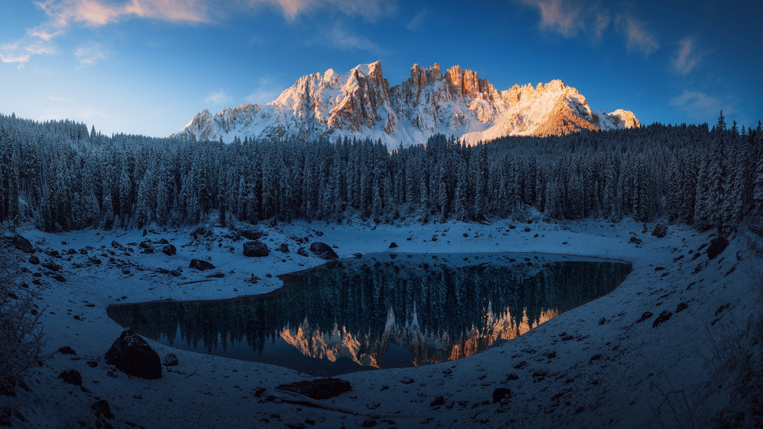 #trees, #dolomites , #nature, #landscape, # - Forest Lake Mountain , HD Wallpaper & Backgrounds