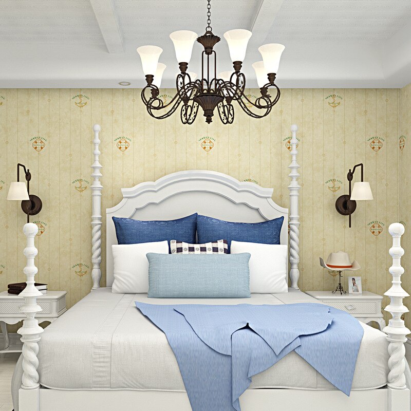 Boy's Room Decoration Wood Fiber Wallpaper The Seaman - Seamans Bed Room Design , HD Wallpaper & Backgrounds