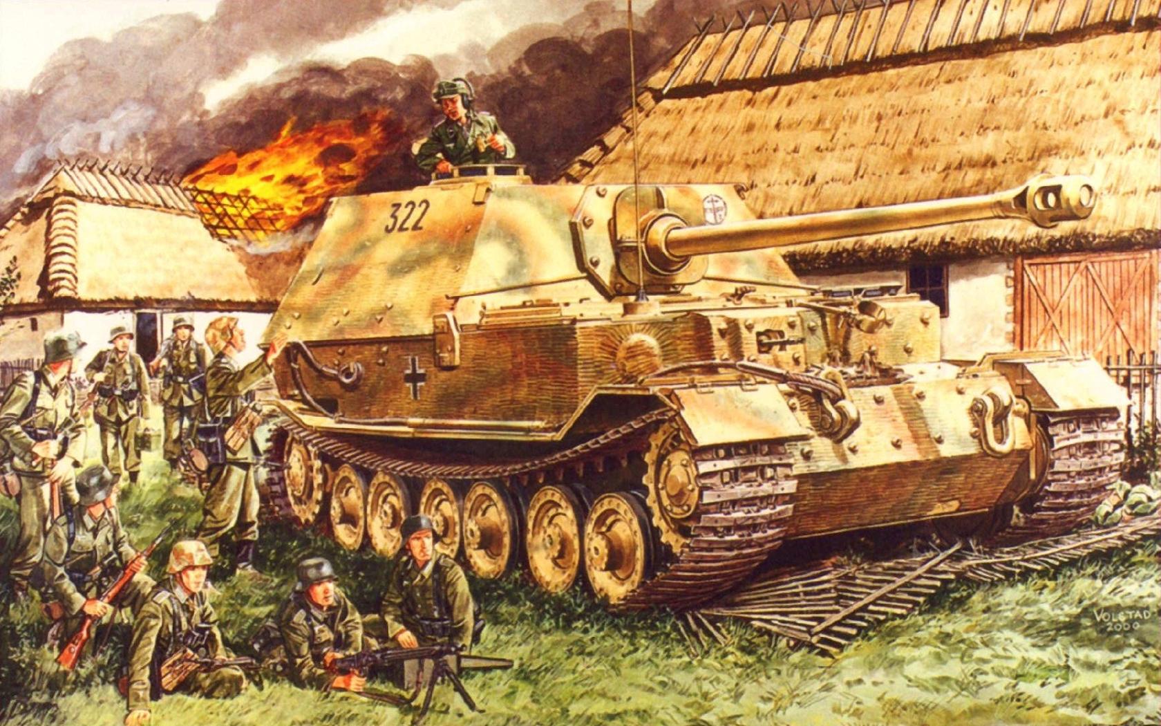 German Ferdinand With German Infantry - Dragon 1 35 Elefant , HD Wallpaper & Backgrounds
