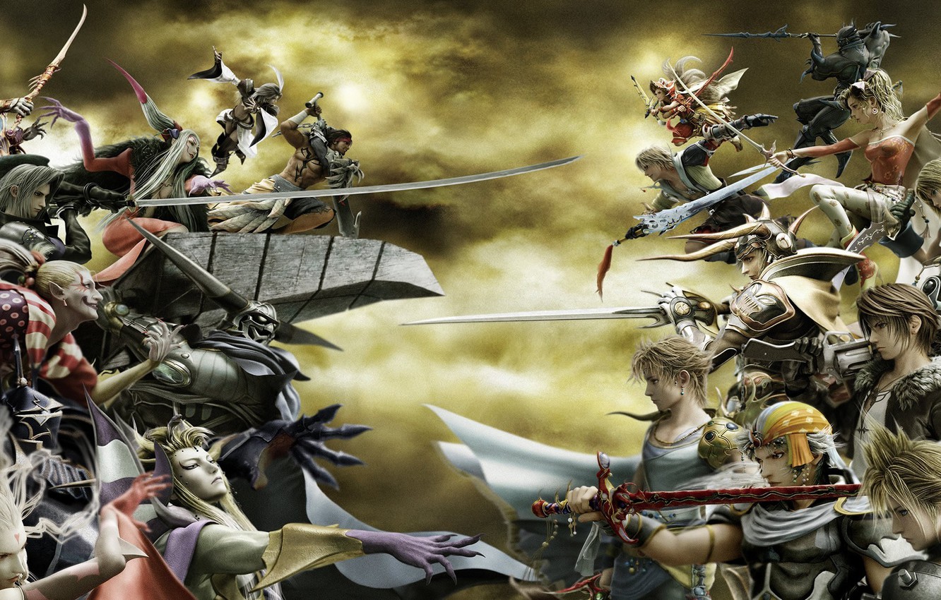 Photo Wallpaper The Opposition, Final Fantasy, Fighting - Final Fantasy Dissidia , HD Wallpaper & Backgrounds