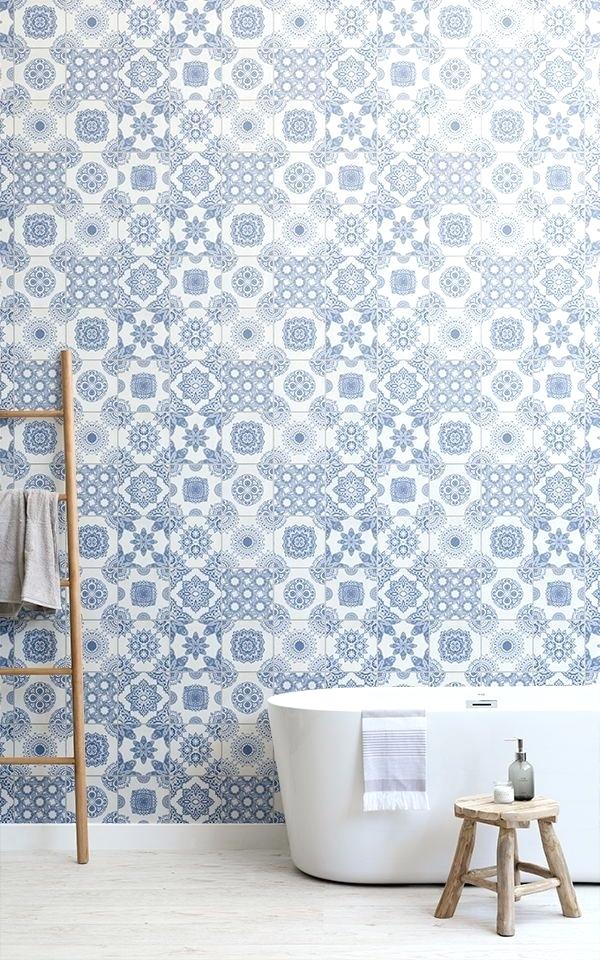 Blue Bathroom Wallpaper Create A Rustic Blue Bathroom - Wallpaper , HD Wallpaper & Backgrounds