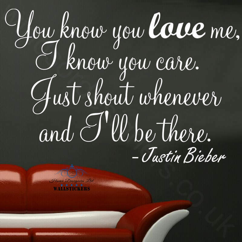 Details About Justin Bieber You Know You Love Me Wall - Calligraphy , HD Wallpaper & Backgrounds