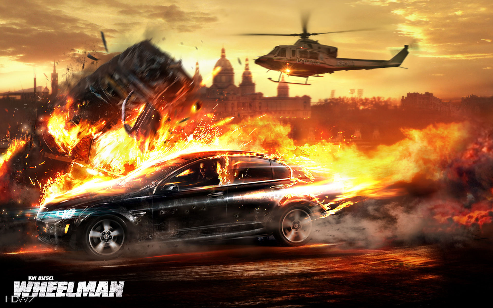 Wheelman Raise The Tension Widescreen Wallpaper - Action Genre , HD Wallpaper & Backgrounds
