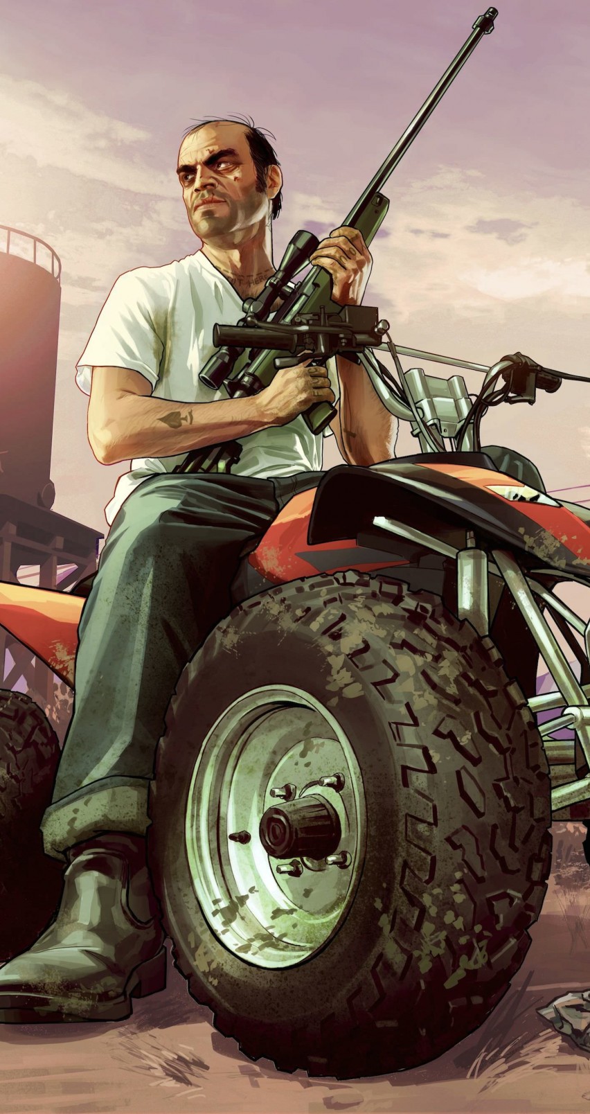 Trevor Philips Hd Wallpaper For Iphone - Gta 5 Trevor Atv , HD Wallpaper & Backgrounds