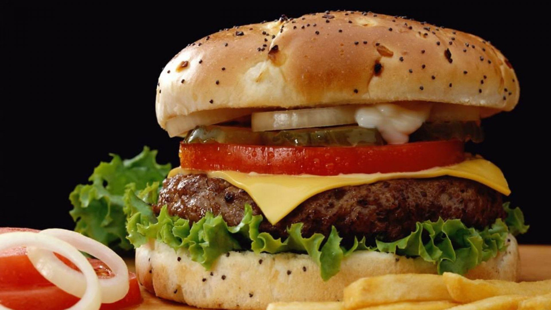 Cheeseburger - Hamburger Hd , HD Wallpaper & Backgrounds