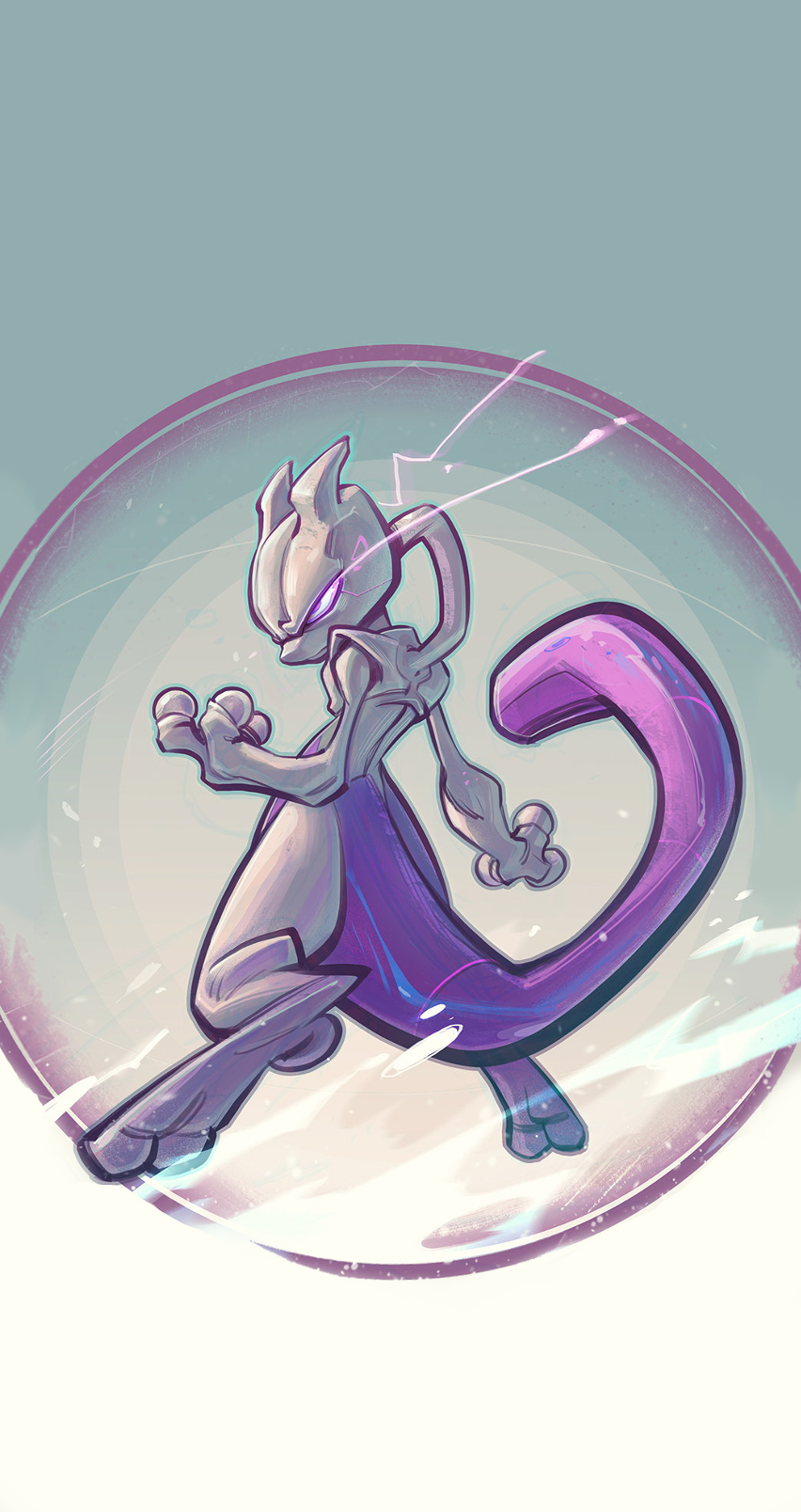 Mewtwo Iphone Wallpaper - Pokemon Mewtwo Wallpaper Iphone , HD Wallpaper & Backgrounds