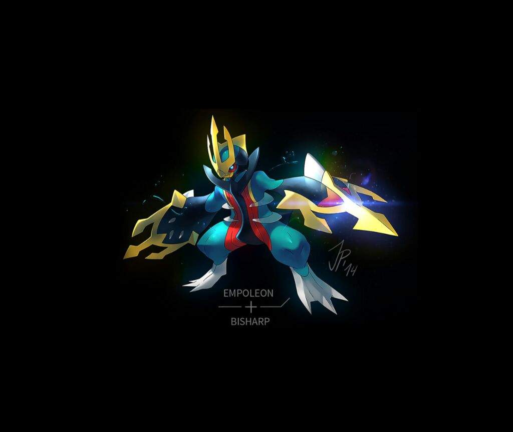 Empoleon And Bisharp Fusion - Pokemon Fusion Art Mewtwo , HD Wallpaper & Backgrounds