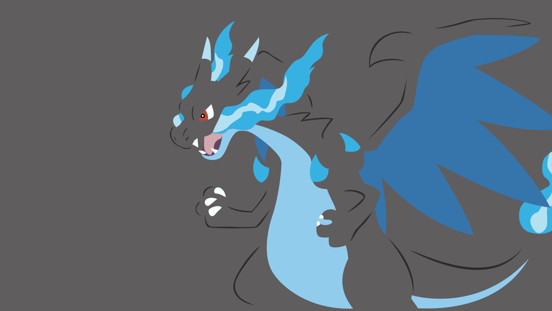 Mega Charizard X Minimalist , HD Wallpaper & Backgrounds