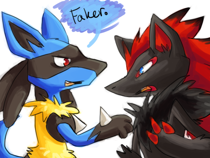 Faker Pokémon Diamond And Pearl Pokémon Heartgold And - Lucario And Shadow The Hedgehog , HD Wallpaper & Backgrounds