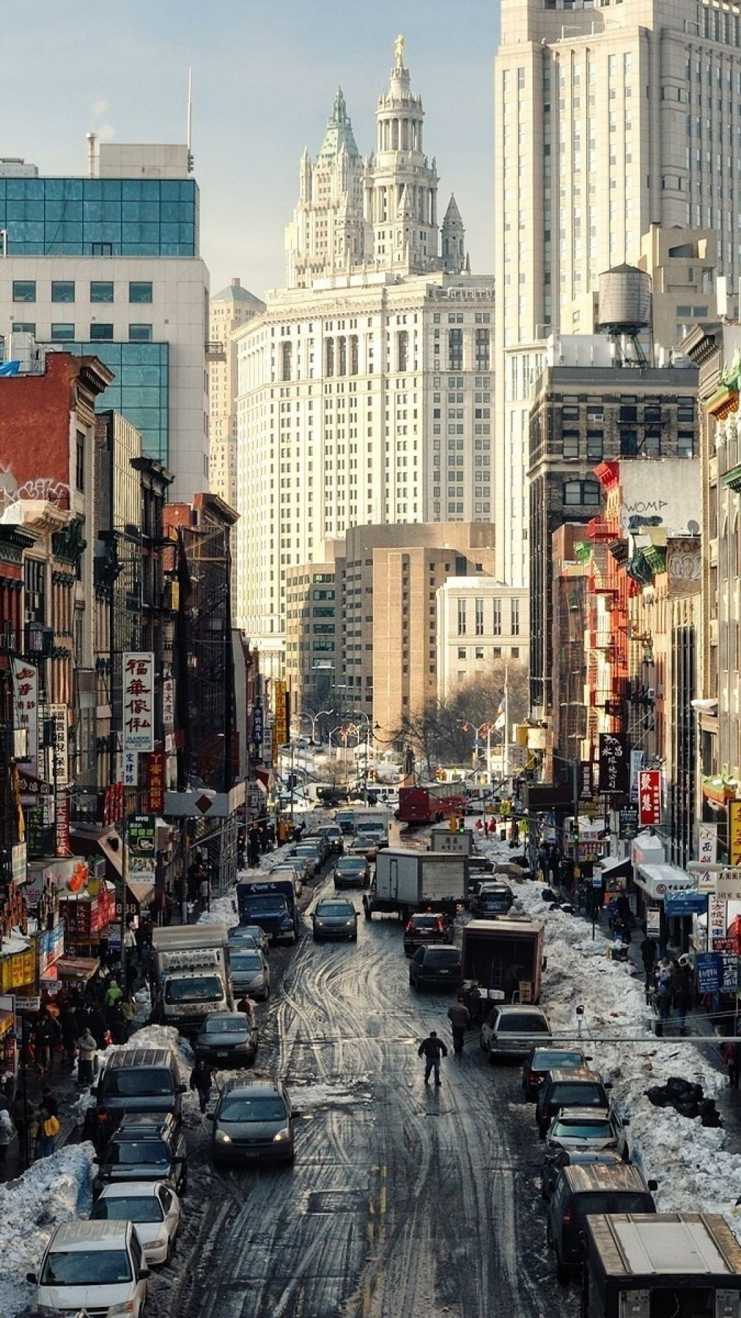 New York Street Ny Usa Iphone Se Wallpaper - Chinatown , HD Wallpaper & Backgrounds