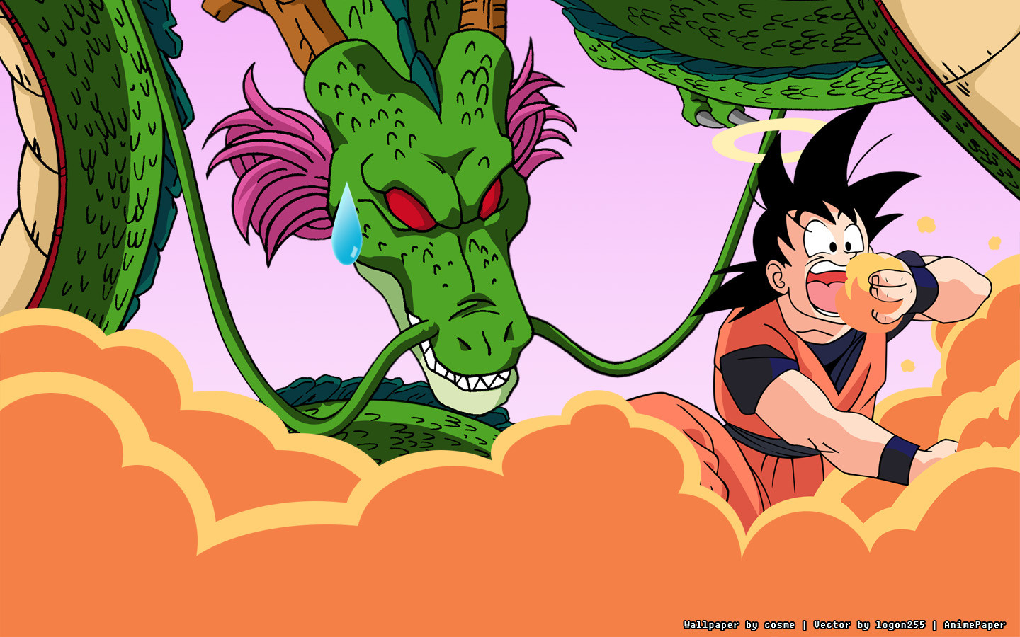 Shenron Wallpaper Source - Dragon Ball Shenron And Goku , HD Wallpaper & Backgrounds