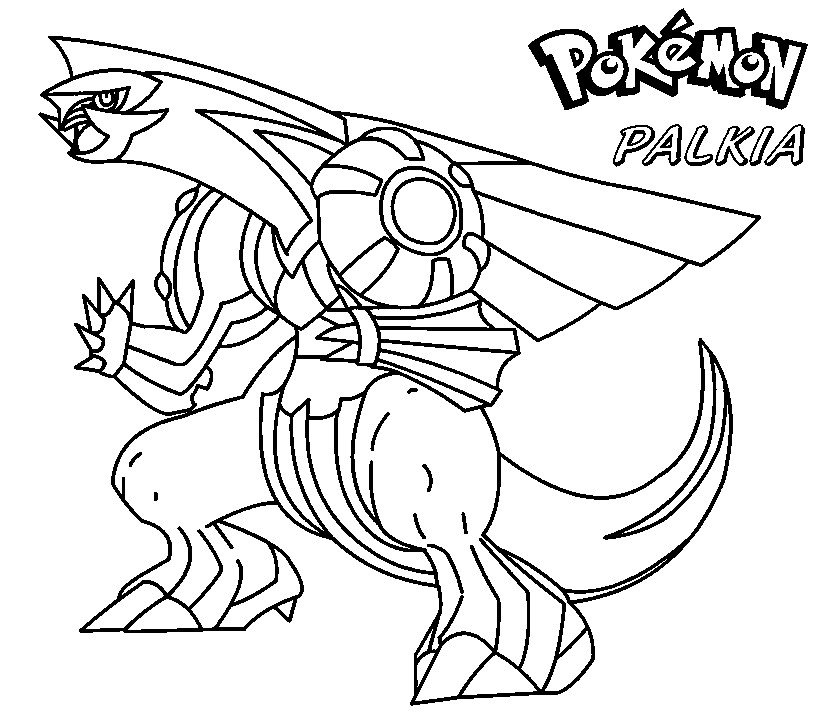 Download Beautiful Palkia And Dialga Coloring Pages - Pokemon Gx Coloring Page , HD Wallpaper & Backgrounds