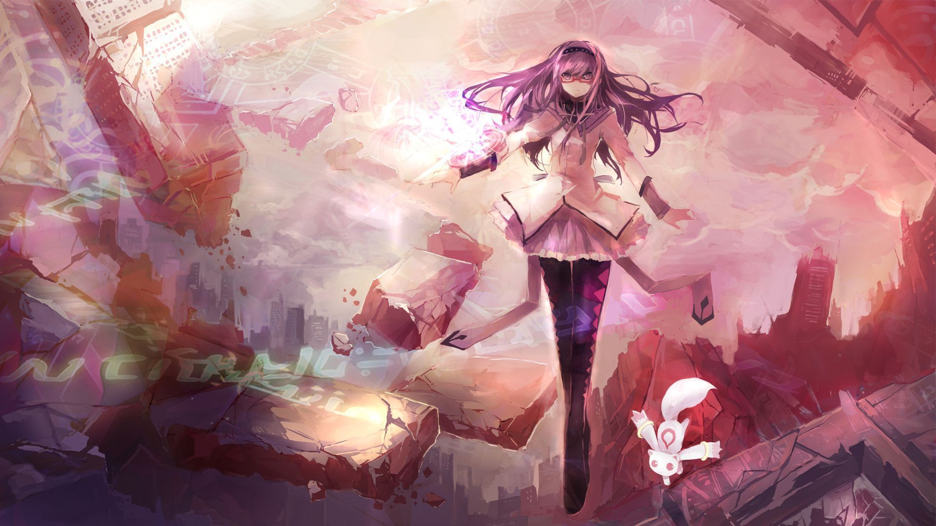 Puella Magi Madoka Magica Anime Wallpaper - Wallpaper , HD Wallpaper & Backgrounds