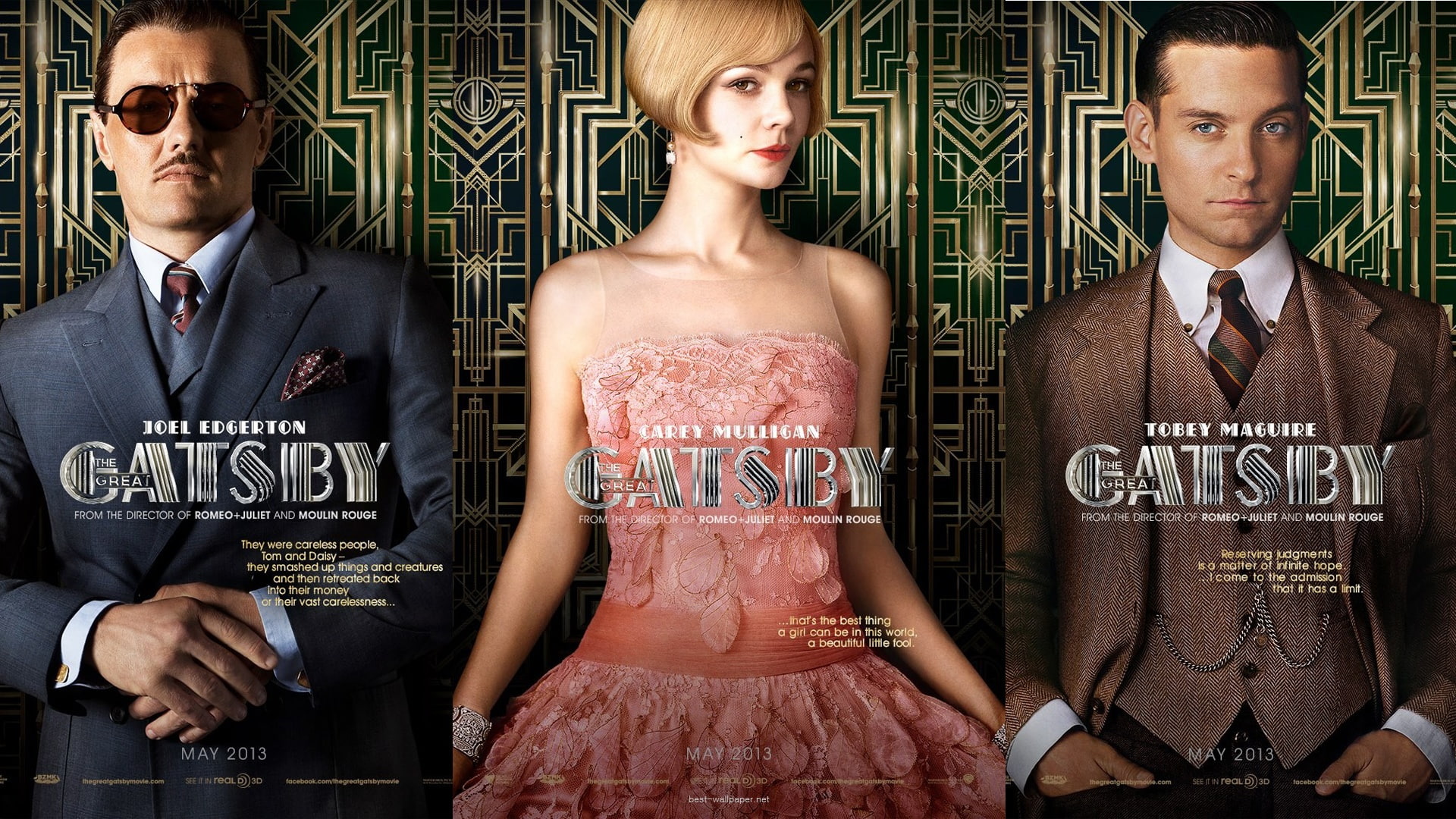 The Great Gatsby, Daisy Buchanan, Jay Gatsby, Leonardo - Great Gatsby Movie Tom , HD Wallpaper & Backgrounds