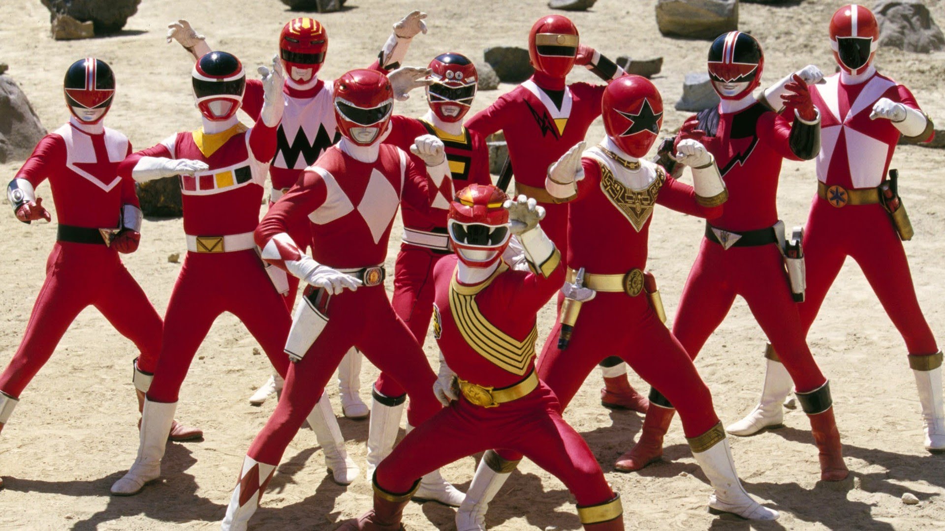 Red - Power Rangers Red Rangers , HD Wallpaper & Backgrounds