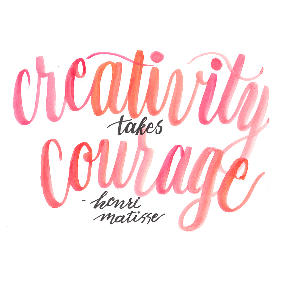 Creativity Takes Courage Insta - Calligraphy , HD Wallpaper & Backgrounds