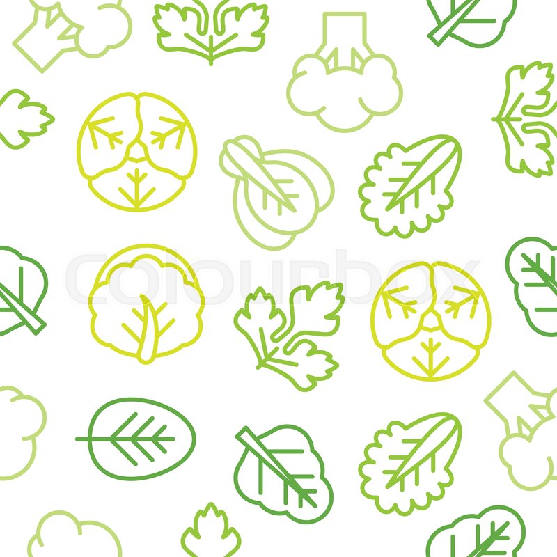 Stock Vector Of 'seamless Outline Vegetable Pattern - Vegetable Pattern , HD Wallpaper & Backgrounds