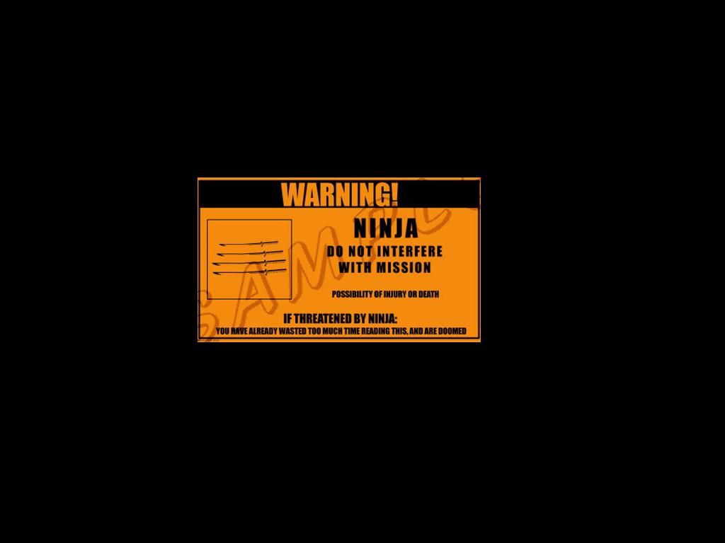 Ninja Mission Warnng - Warning , HD Wallpaper & Backgrounds