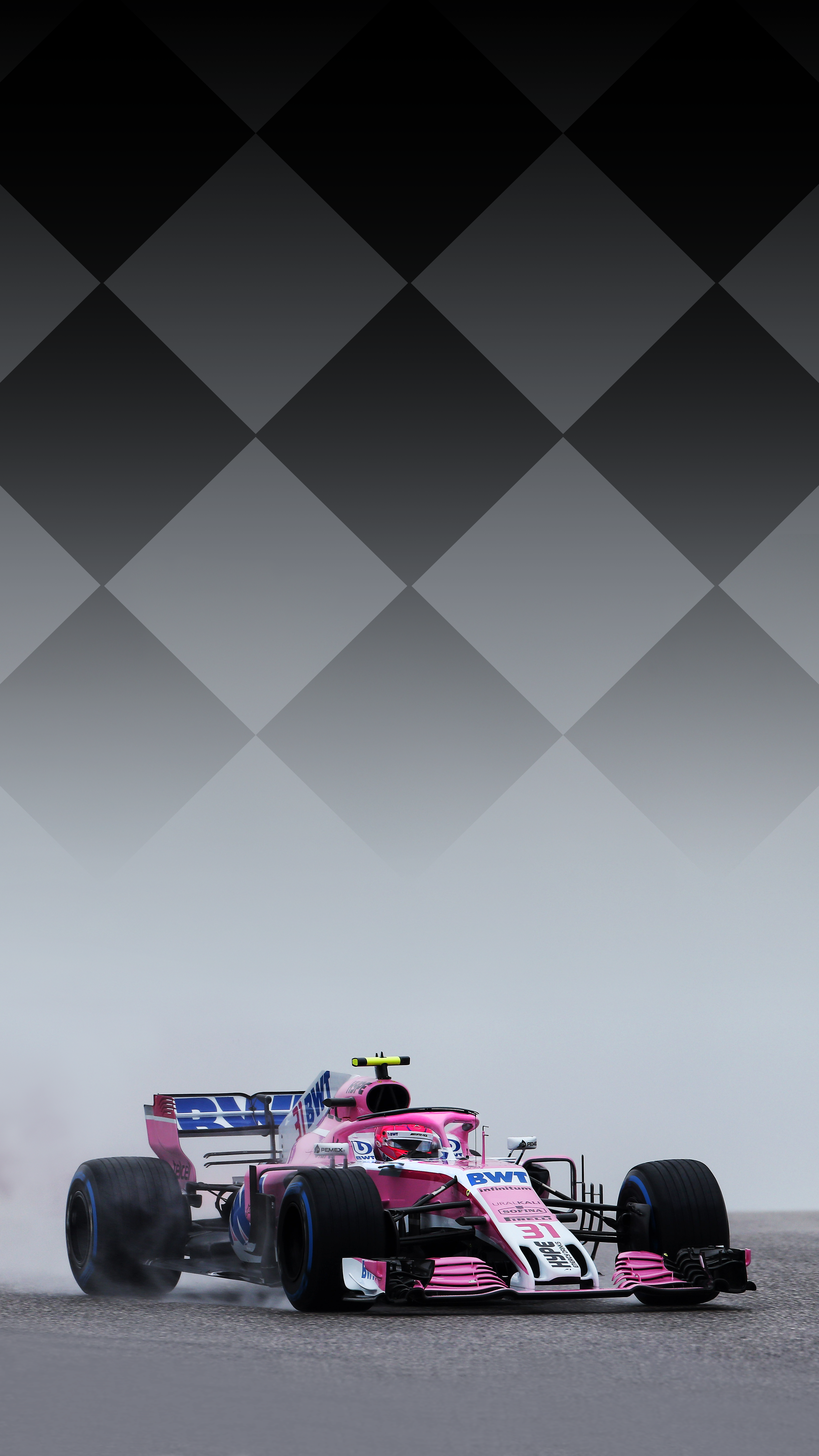 Racing Point Force India [mobile Wallpaper] - Esteban Ocon , HD Wallpaper & Backgrounds