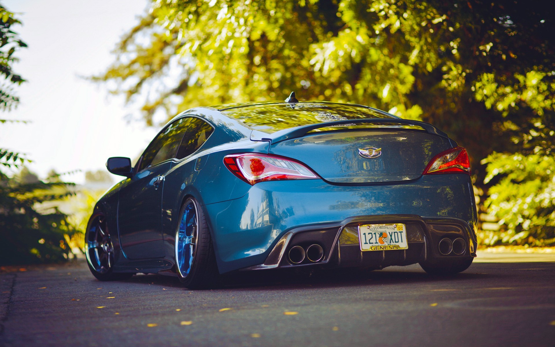 Cars Tuning Hyundai Genesis Coupe Stance Slammed Camber - Genesis Coupe Wallpaper Iphone , HD Wallpaper & Backgrounds