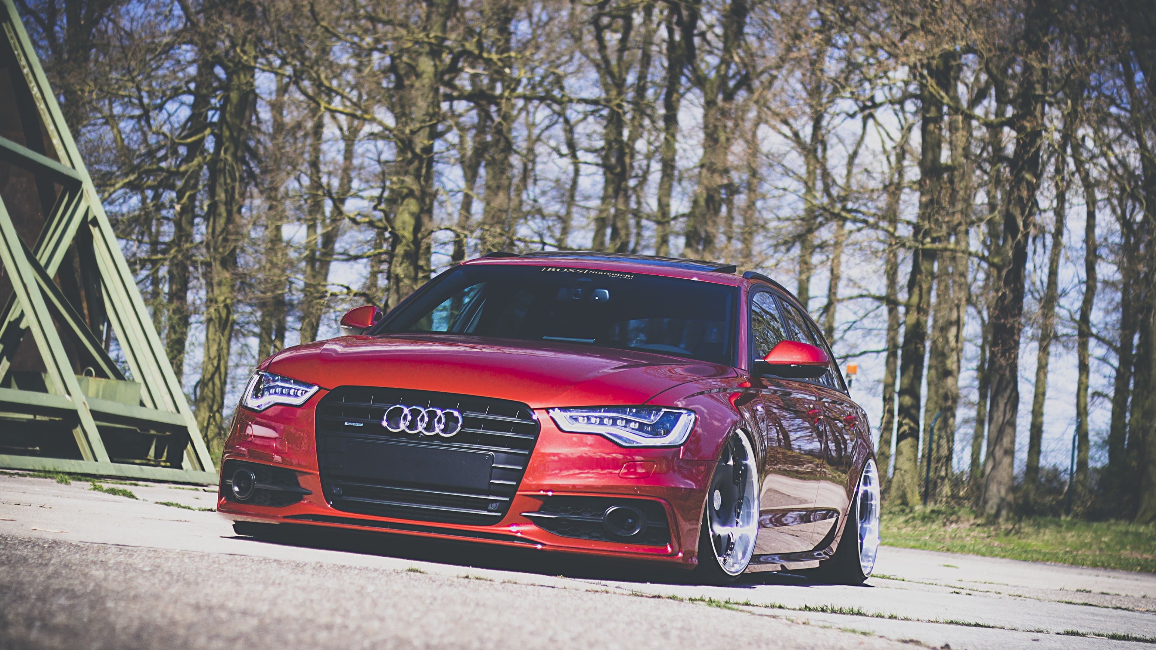 Red Audi Car, Audi S4, Audi A4, Stance, Car Hd Wallpaper - Audi A6 2015 Tuning , HD Wallpaper & Backgrounds