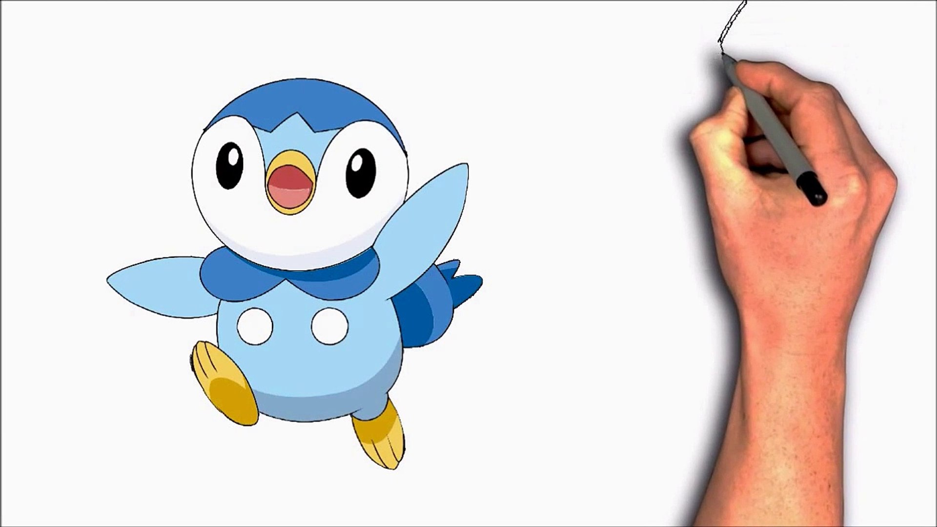 How To Draw Pokemon Piplup For Kids Fun Art B0te N - Piplup Pokemon , HD Wallpaper & Backgrounds