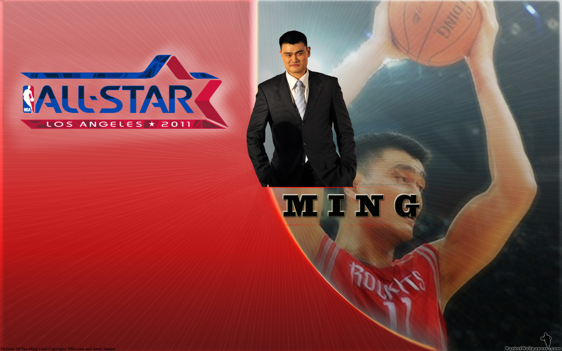 Yao Ming 2011 All-star Widescreen Wallpaper - Nba All Star Game 2011 , HD Wallpaper & Backgrounds