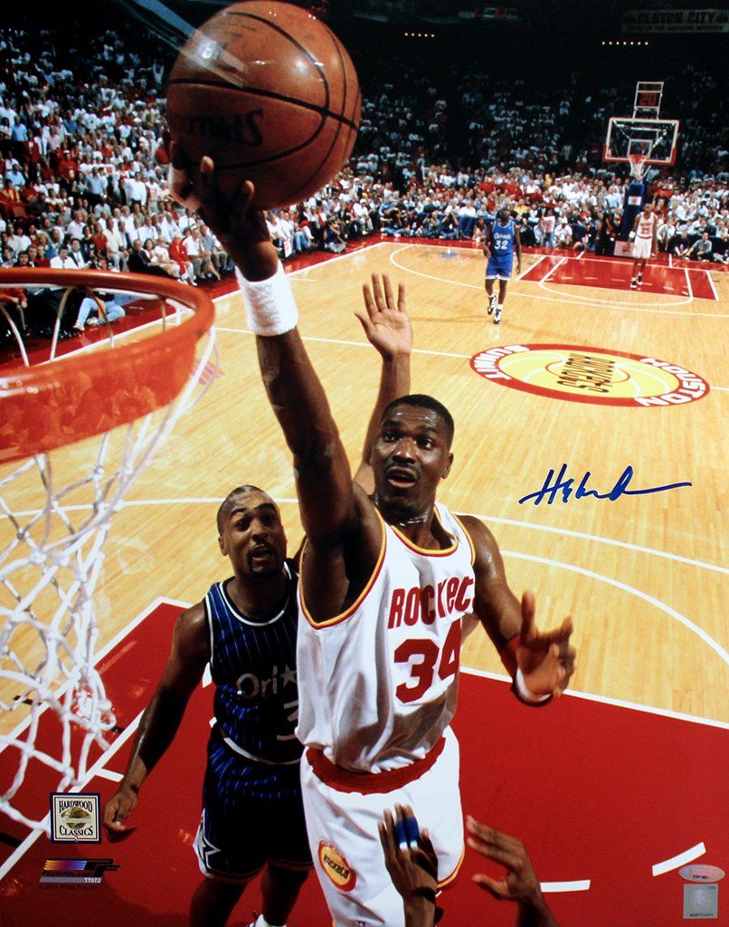 Hakeem Olajuwon Autographed Houston Rockets Photo - Hakeem Olajuwon Houston Rockets 1992 Getty , HD Wallpaper & Backgrounds