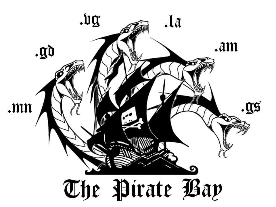 La Gs The Pirate Bap Black Black And White Cartoon - Pirate Bay Hydra , HD Wallpaper & Backgrounds