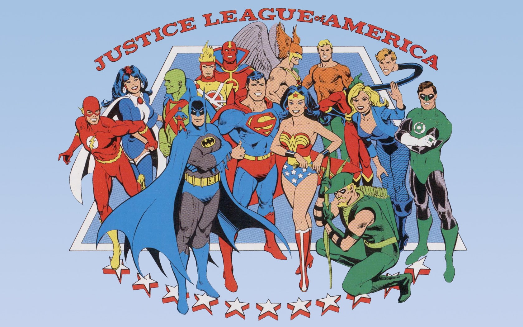 Aquaman, Batman, Black Canary, Dc Comics, Green Arrow, - Jose Luis Garcia Lopez Jla , HD Wallpaper & Backgrounds