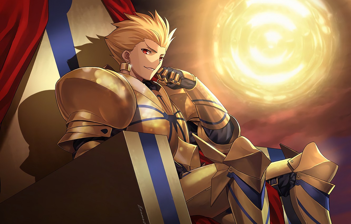 Photo Wallpaper Gilgamesh, Archer, The Fate Of The - Gilgamesh Fate , HD Wallpaper & Backgrounds