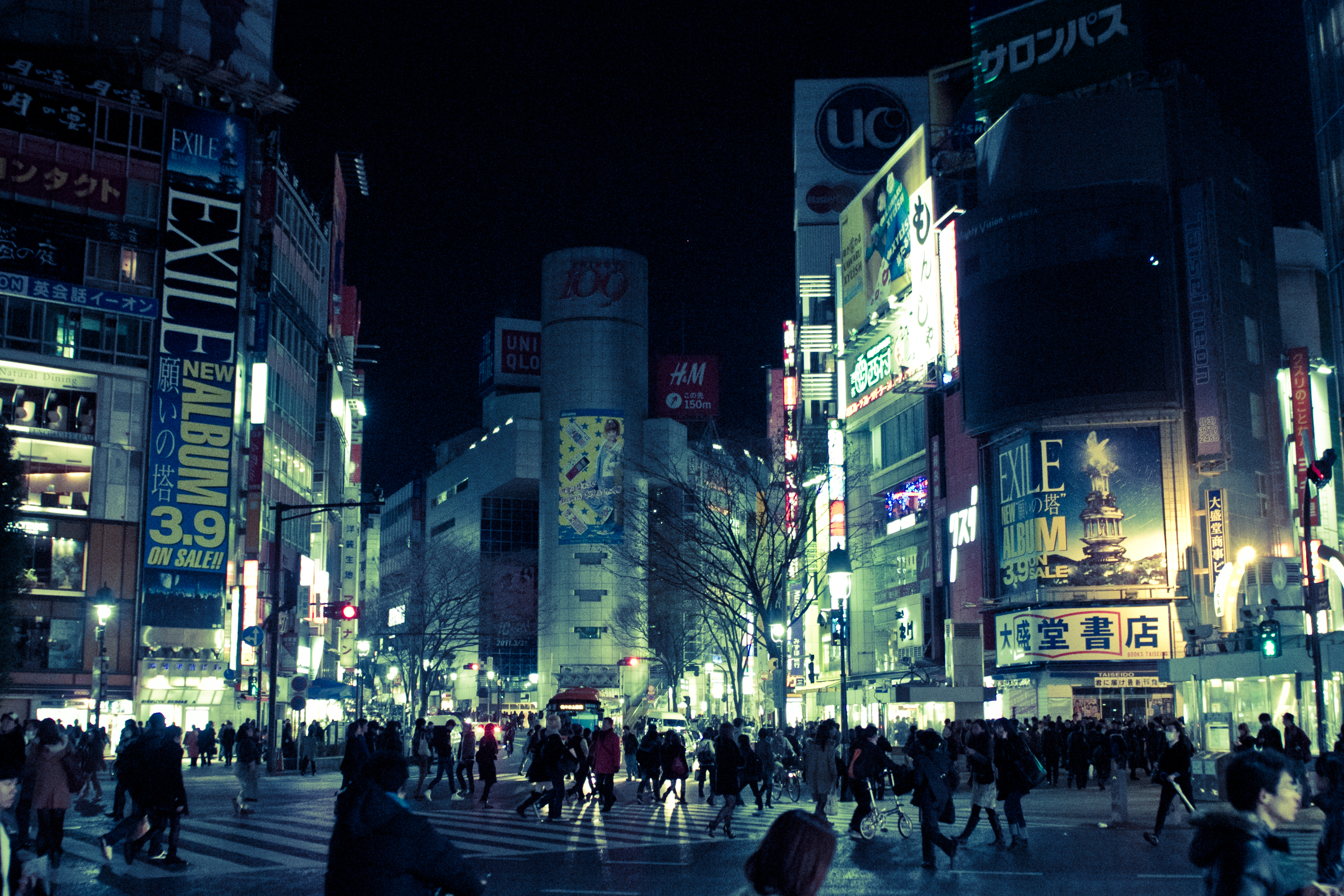 Shibuya Crossing At Night , HD Wallpaper & Backgrounds