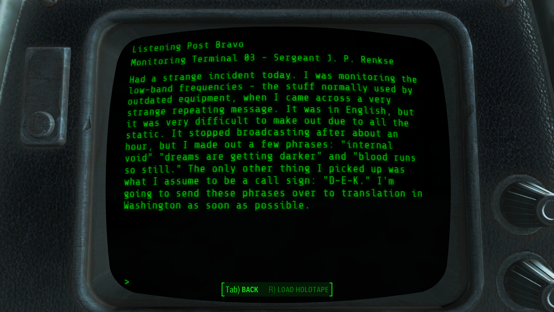 Fallout 4 Katatonia Reference - Vt100 Alternate Character Set , HD Wallpaper & Backgrounds