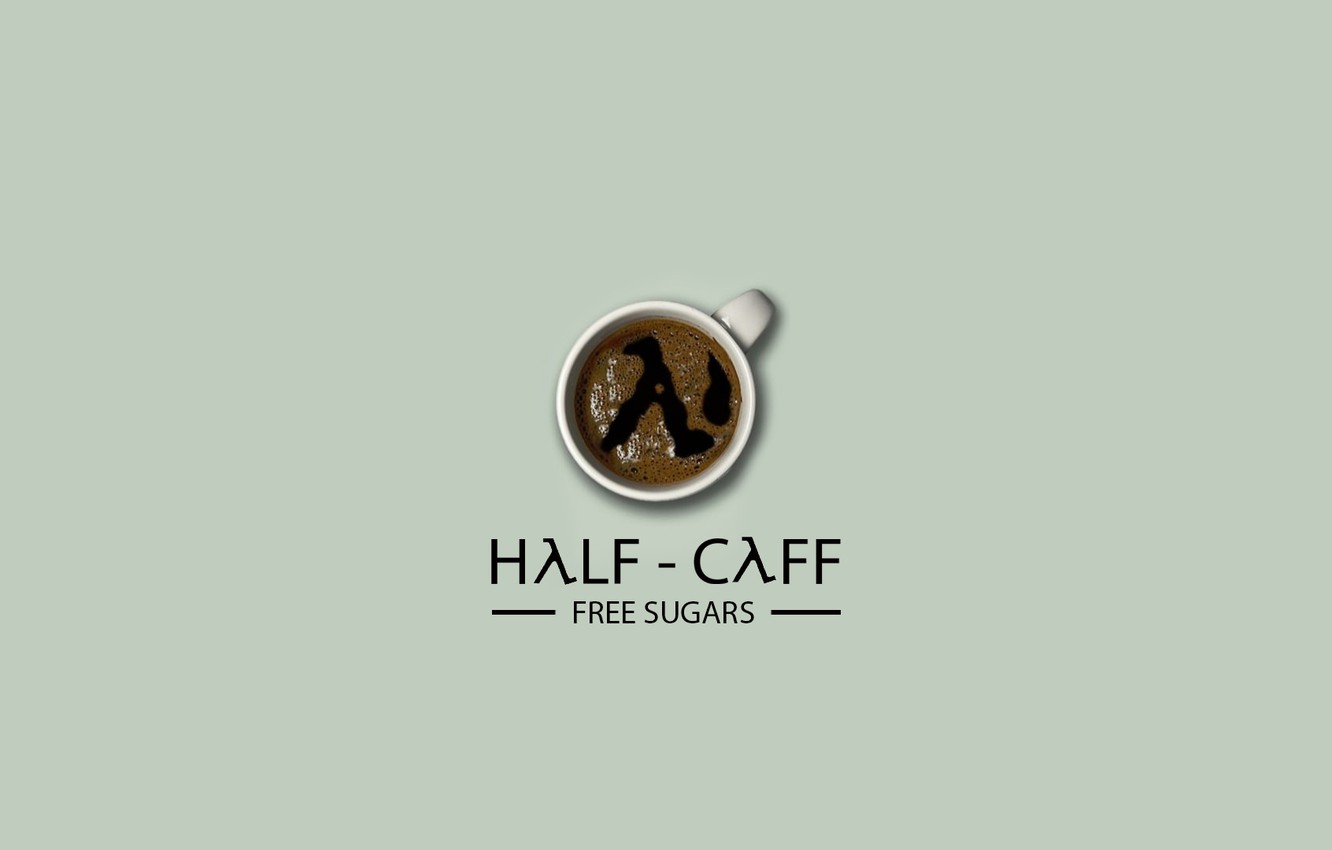 Photo Wallpaper Coffee, Cup, Half-life, Lambda, Cup, - Emblem , HD Wallpaper & Backgrounds
