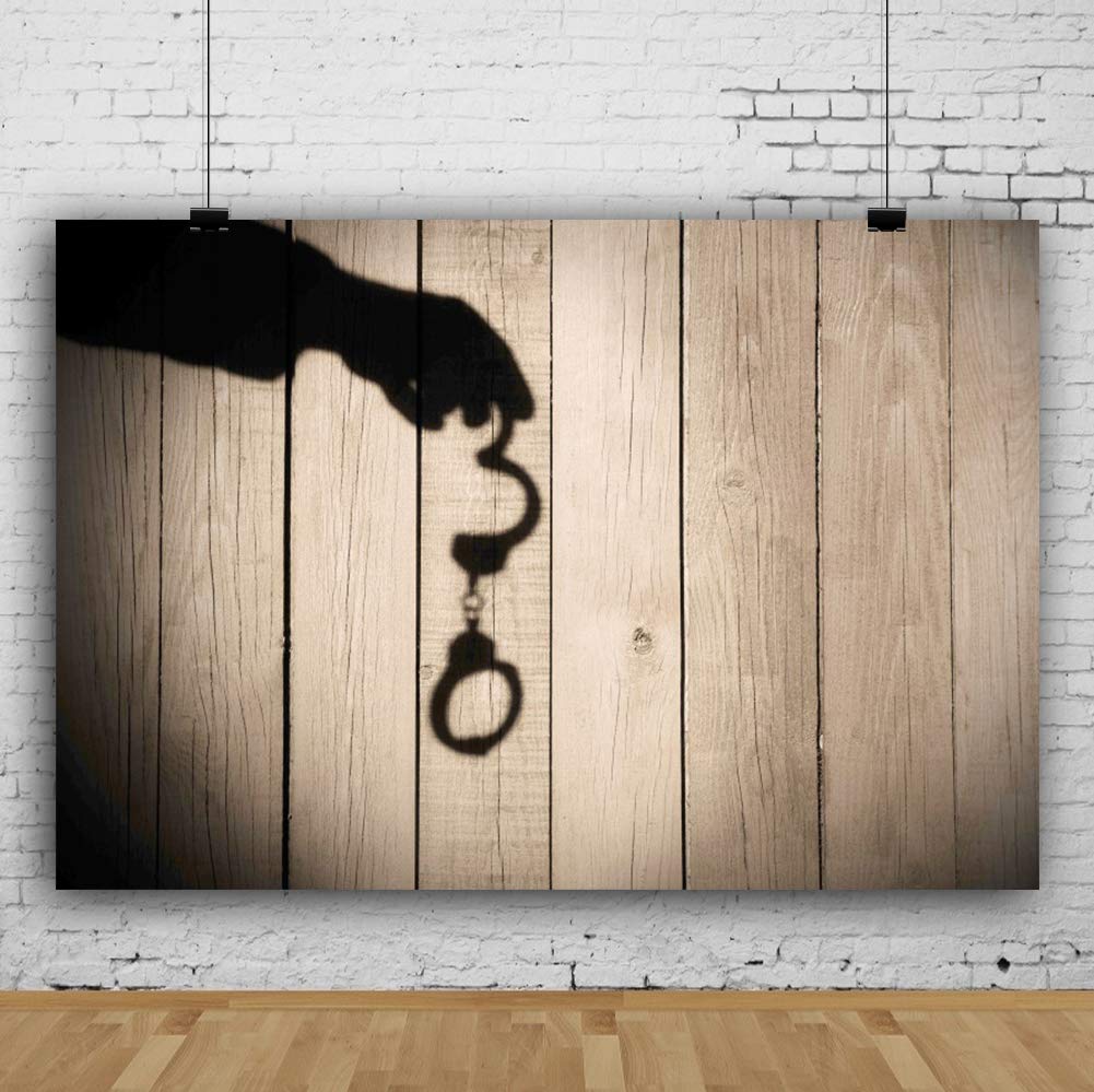 5ft Vinyl Wood Photo Backdrop Hand Shadow Handcuffs - Photography , HD Wallpaper & Backgrounds