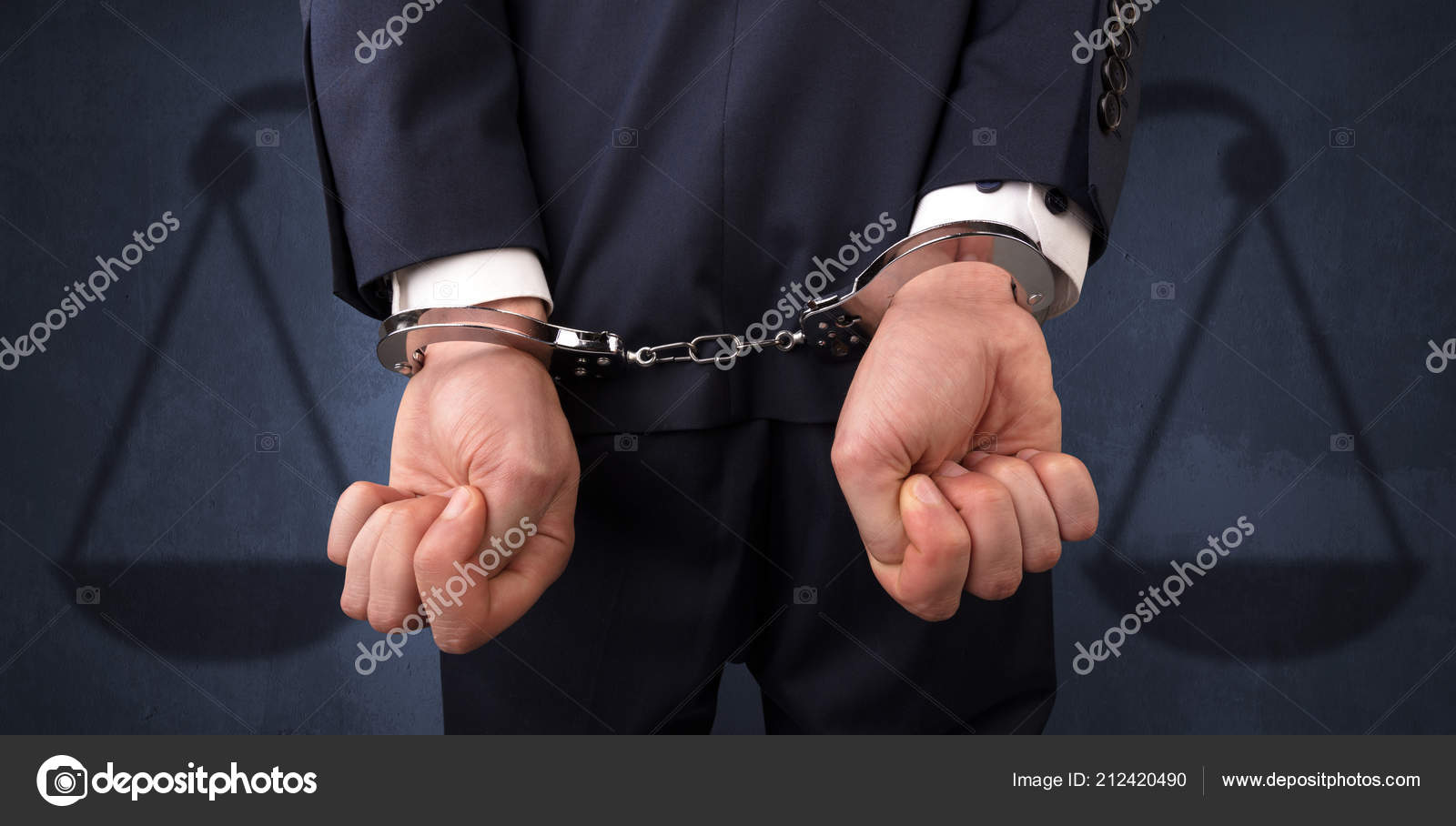 Arrested Businessman In Handcuffs With Hands Behind - Handcuffs , HD Wallpaper & Backgrounds