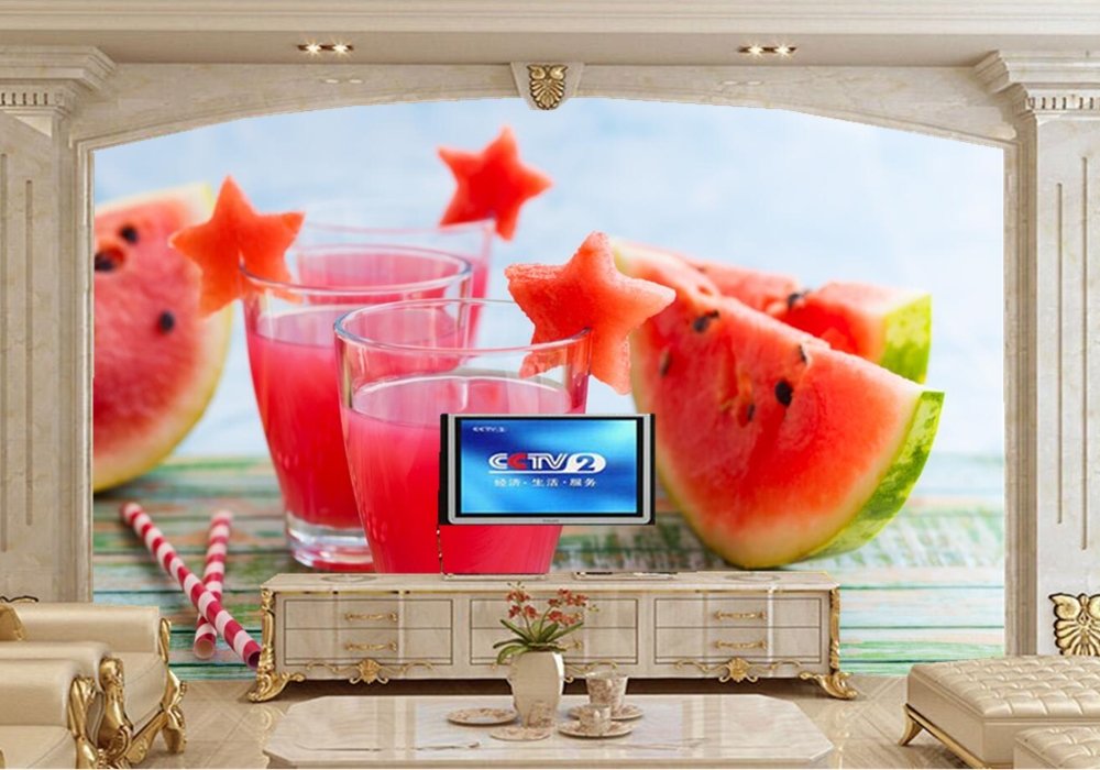 300cmx210cm Papel De Parede Custom Modern 3d Murals - Watermelon Juice , HD Wallpaper & Backgrounds